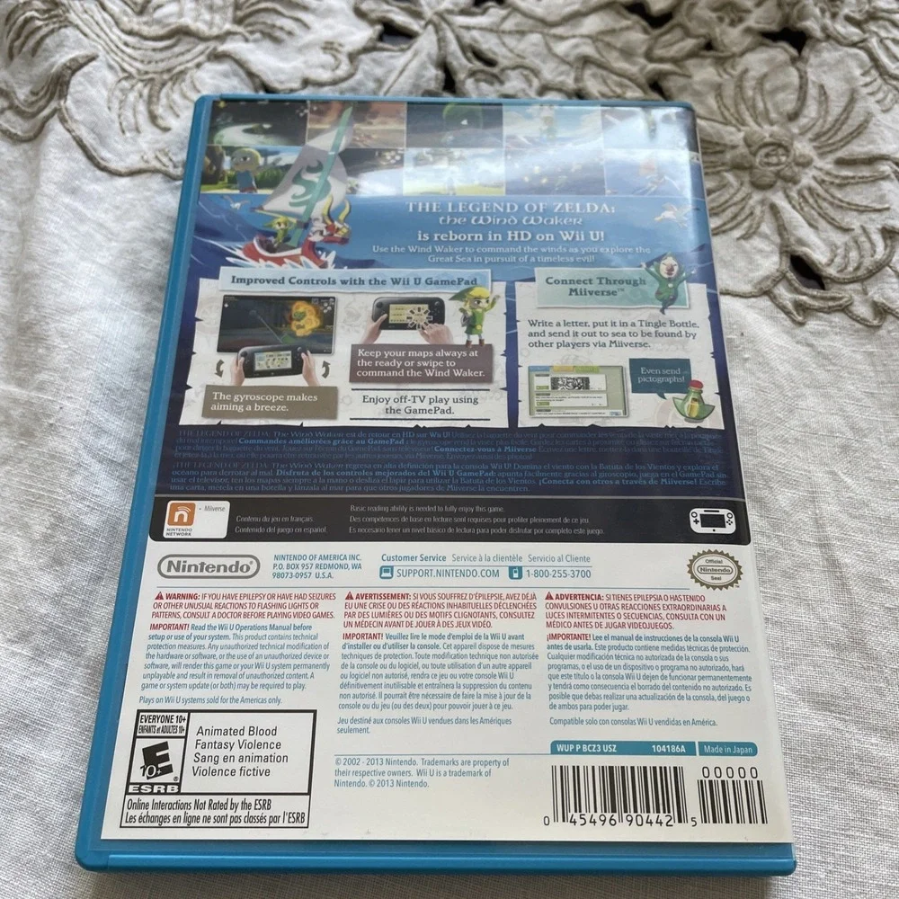 Nintendo Wii U Zelda: The Wind Waker HD Nintendo Selects 2013 Complete Tested